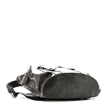 Louis Vuitton Brushed Monogram Eclipse Christopher MM Backpack Black 4 of 9