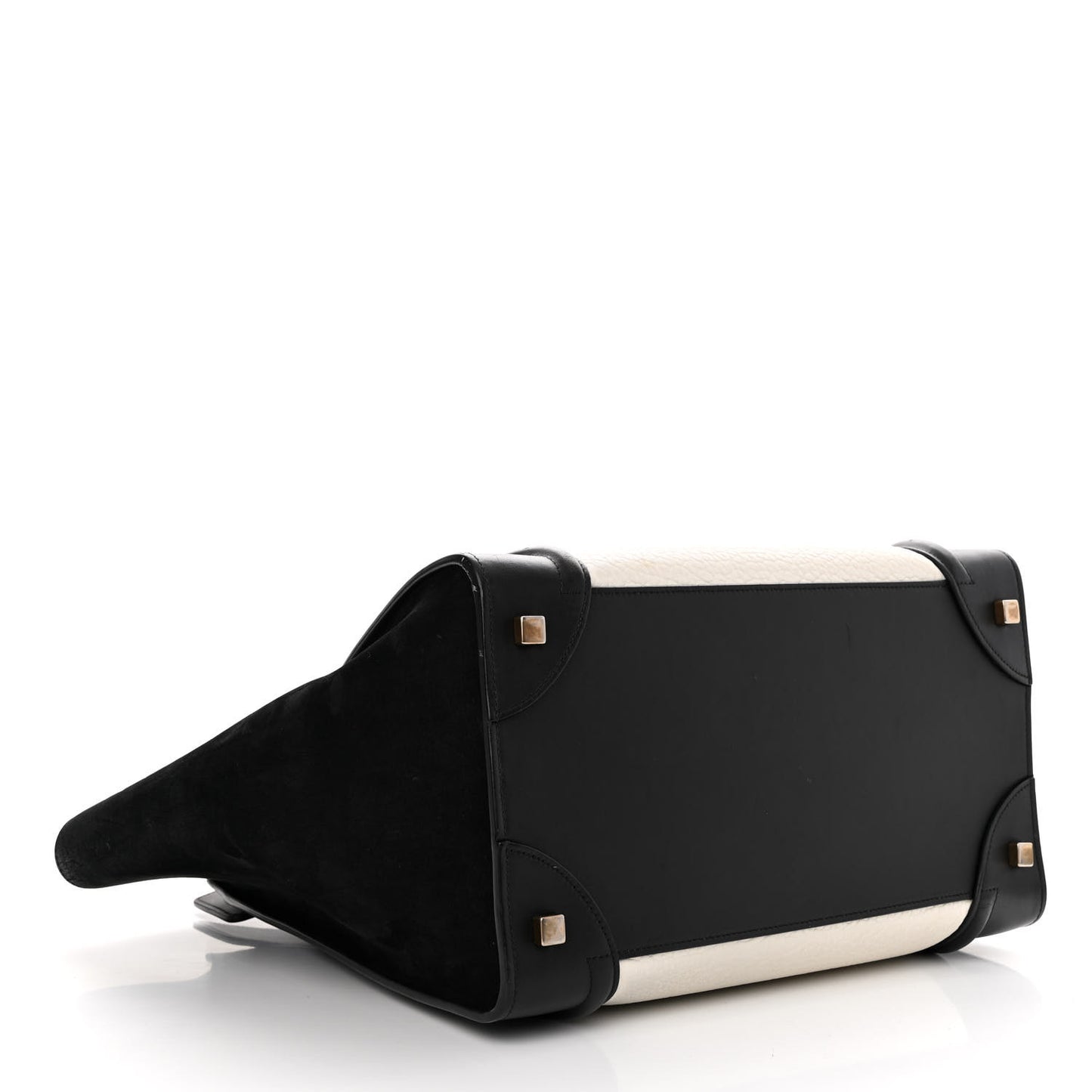 Baby Grained Calfskin Tri-Color Mini Luggage White Liquorice