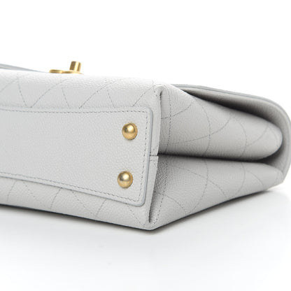 Chanel Grained Calfskin Small Stitched Flap Grey 10 of 10