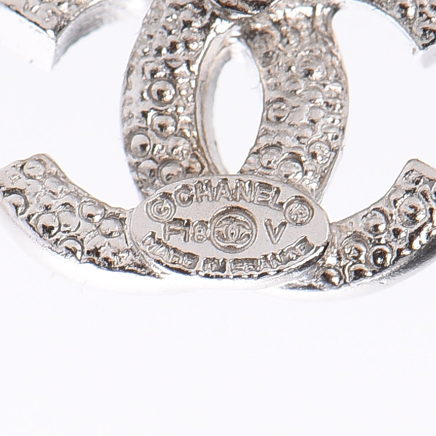 Crystal CC Earrings Silver
