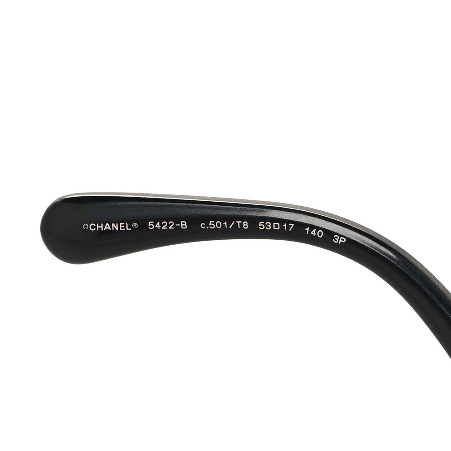 Acetate Strass Square Sunglasses 5422-B Black