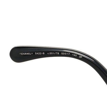 Chanel Acetate Strass Square Sunglasses 5422-B Black 5 of 8