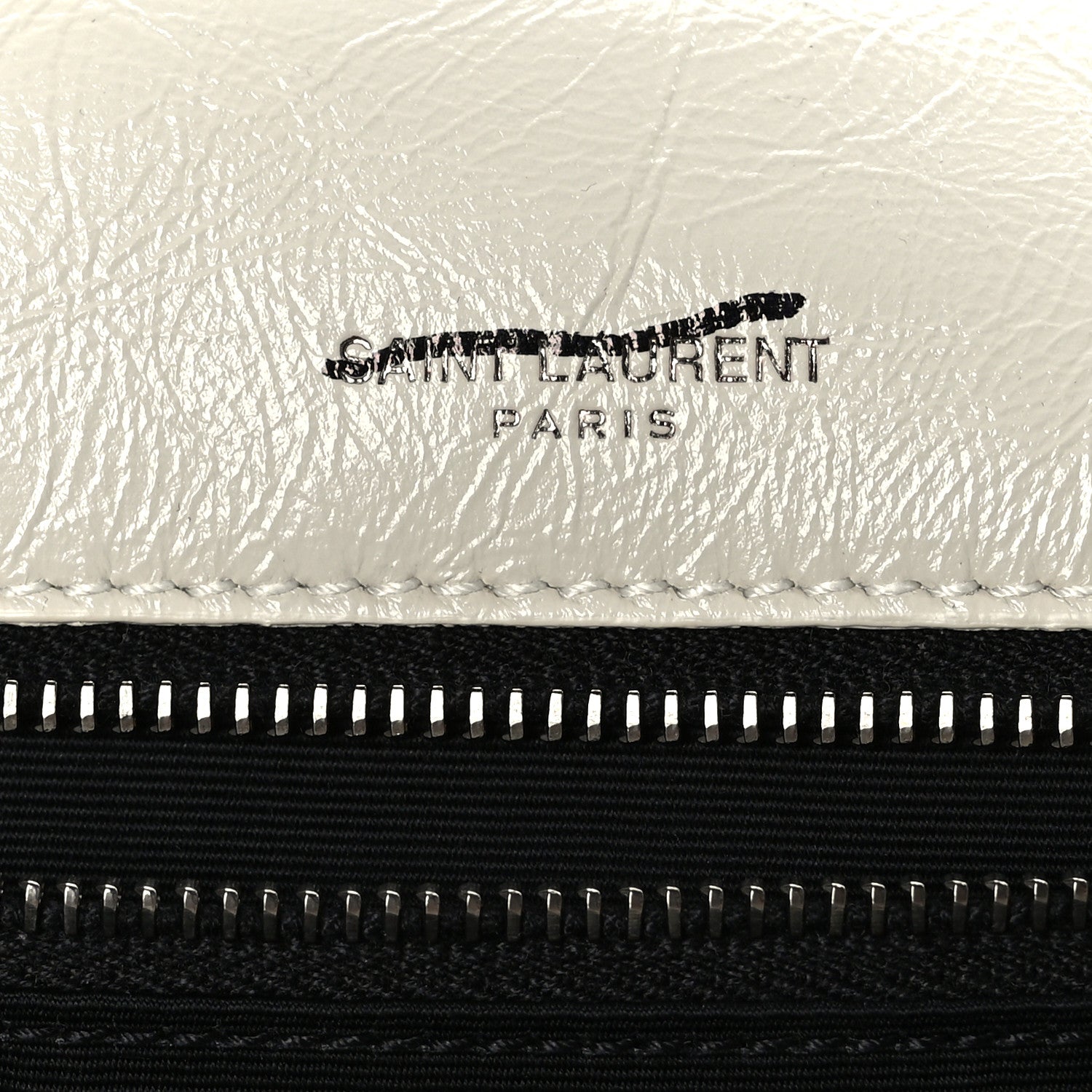 Saint Laurent Crinkled Calfskin Matelasse Monogram Medium Niki Chain Satchel Crema Soft 6 of 10