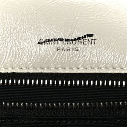 Saint Laurent Crinkled Calfskin Matelasse Monogram Medium Niki Chain Satchel Crema Soft 6 of 10
