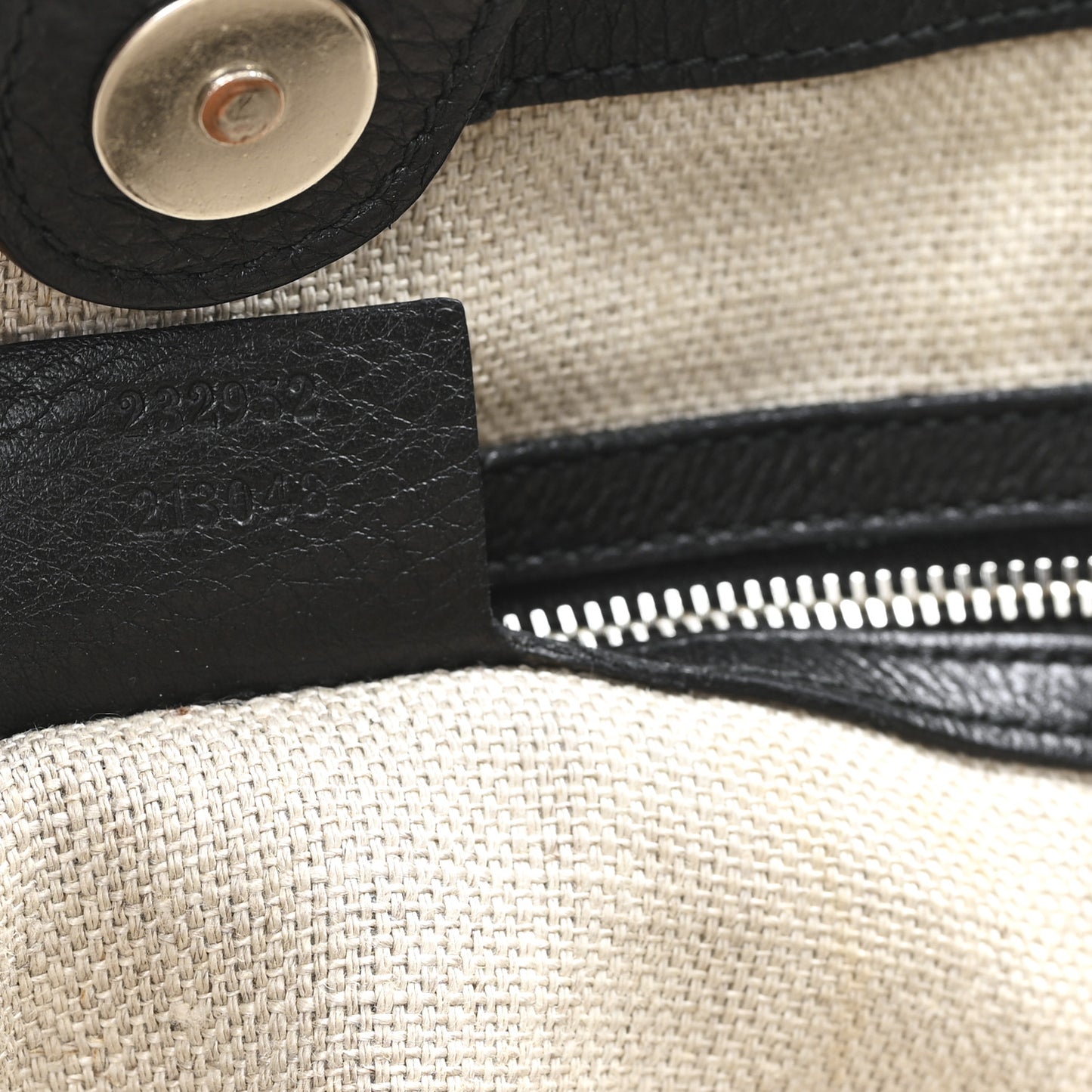Leather Icon Bit Large Tote Black