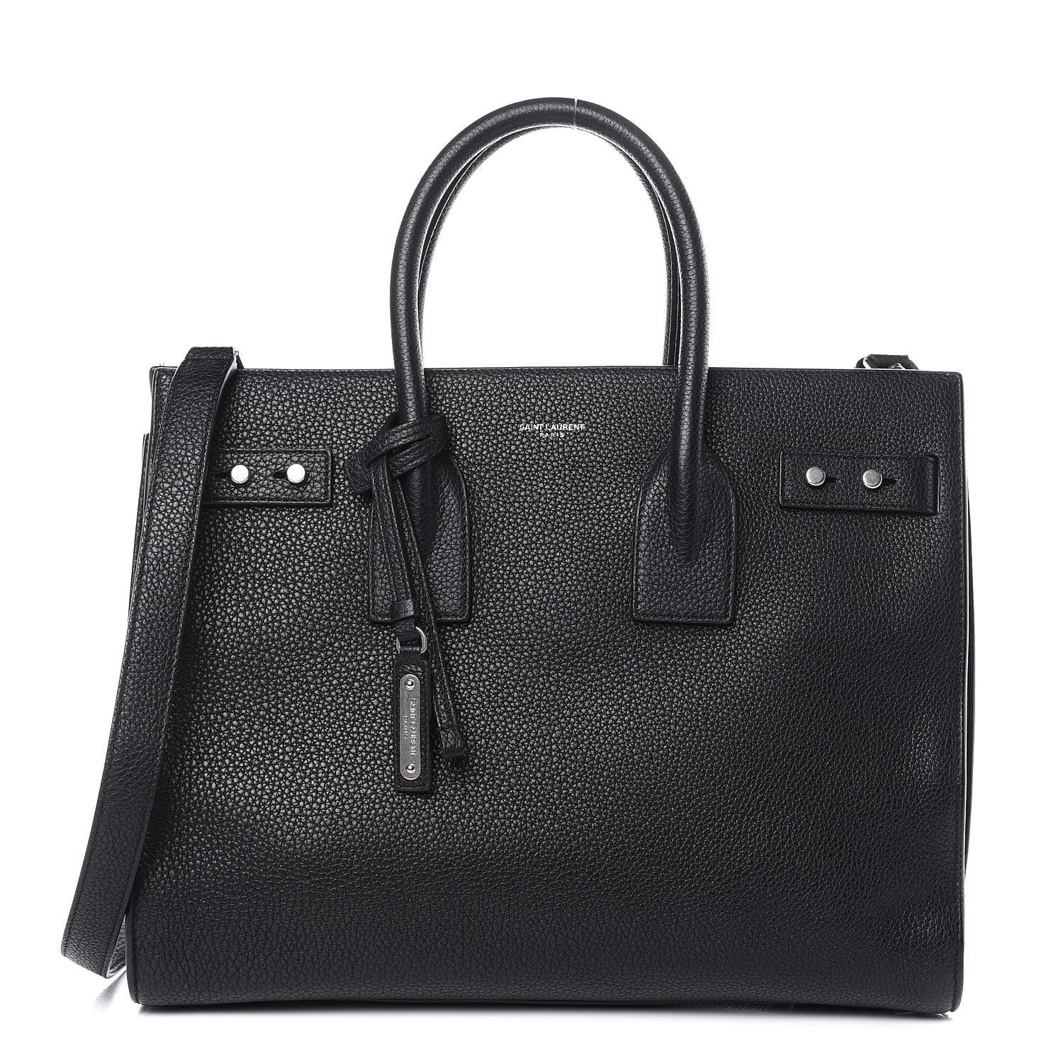 Saint Laurent Grained Calfskin Small Supple Sac De Jour Black 1 of 11