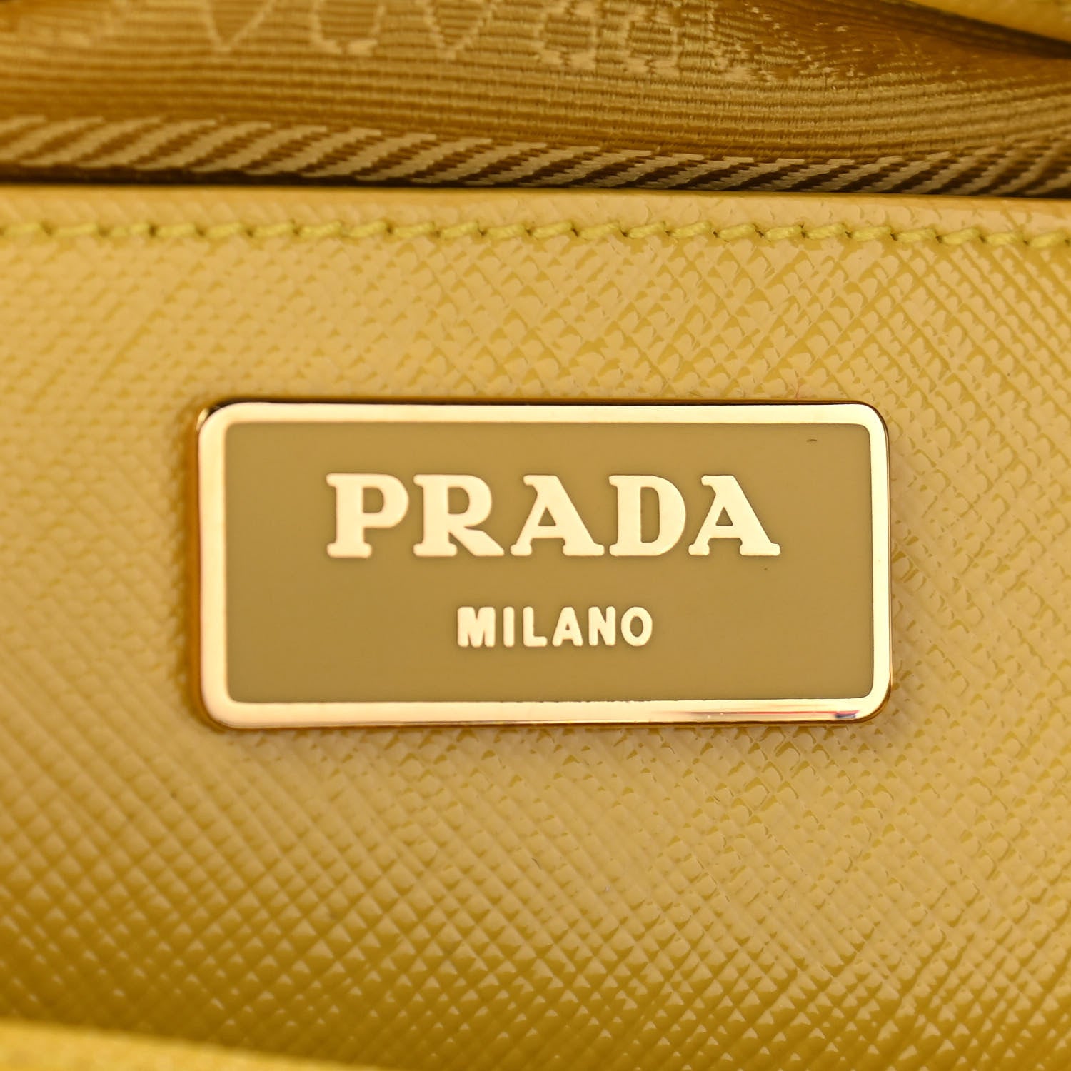 Prada Saffiano Vernice Floral Bauletto Bag Girasole 5 of 6