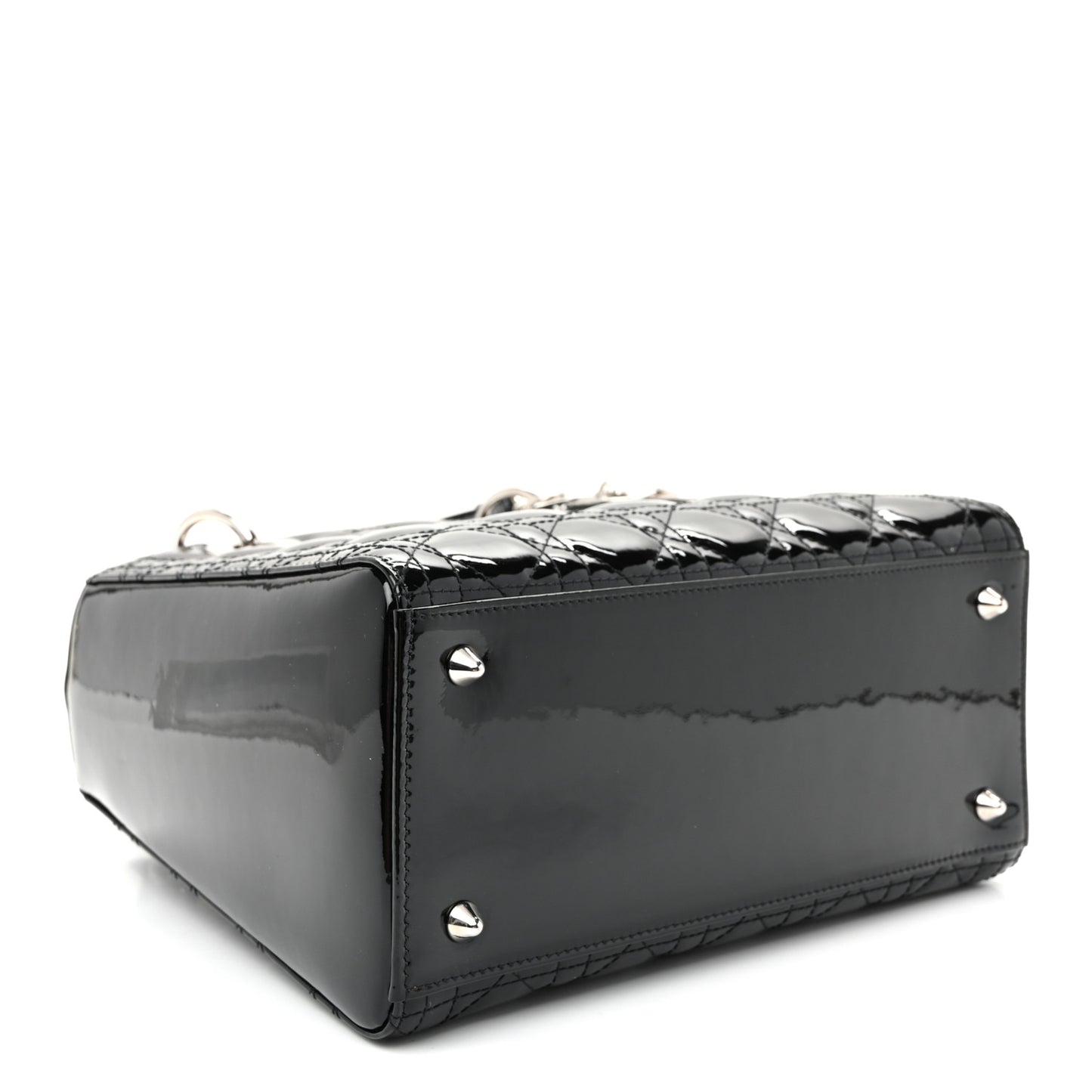 Patent Cannage Medium Lady Dior Black
