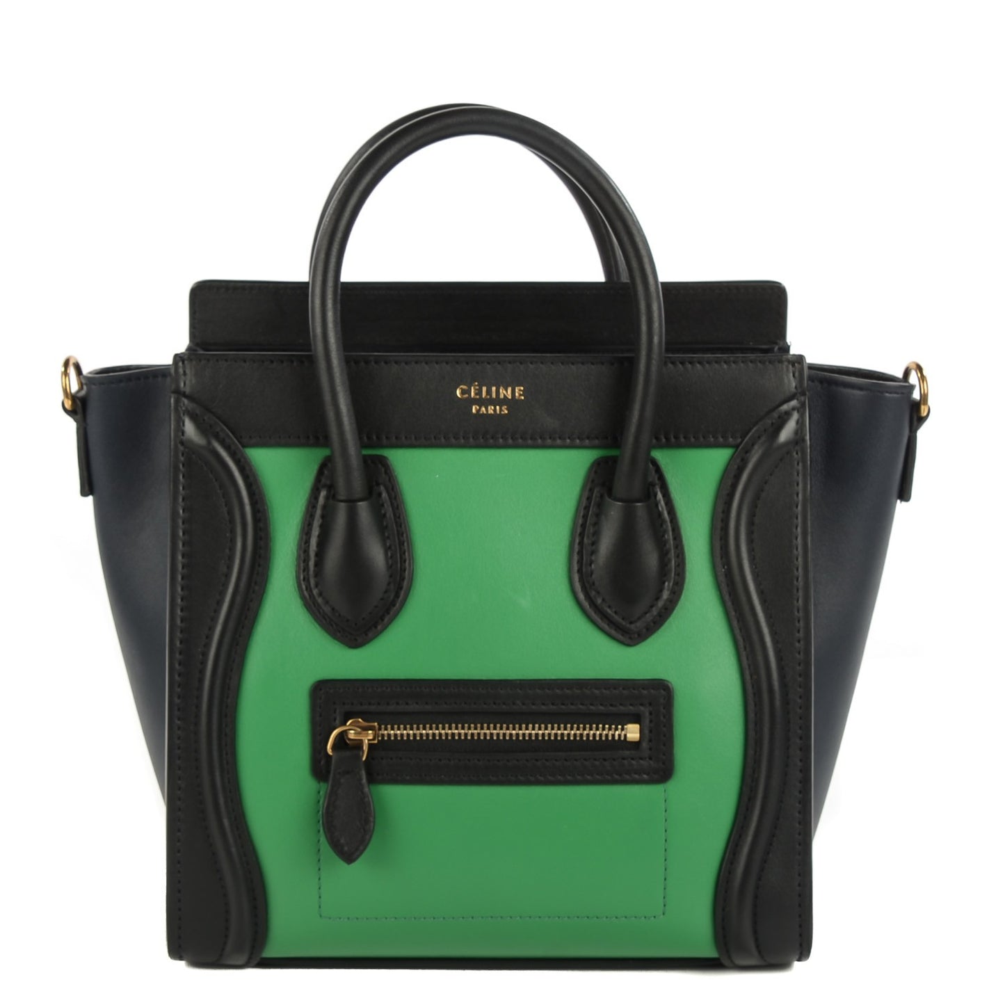 Smooth Calfskin Nano Tri-Color Luggage Grass