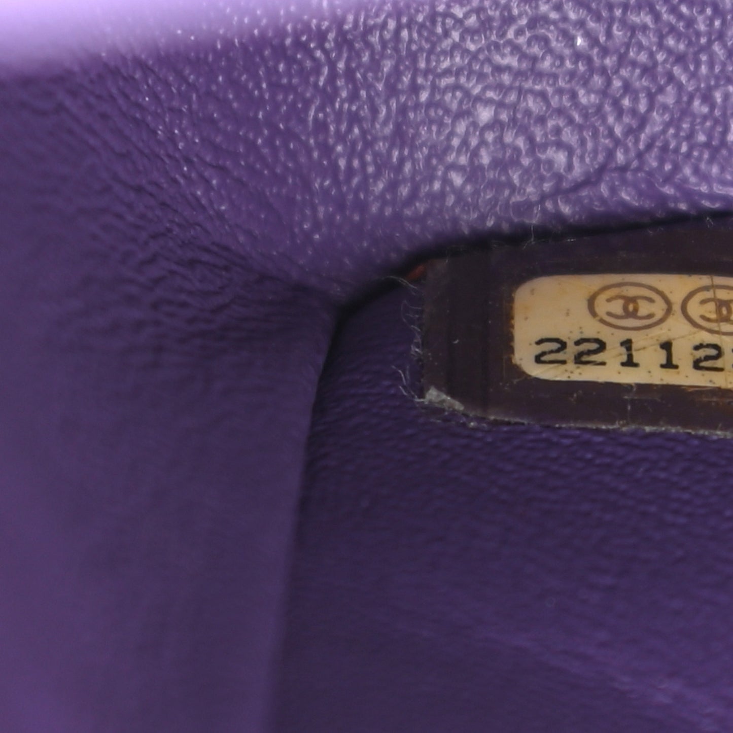 Lambskin Quilted Mini Rectangular Flap Purple