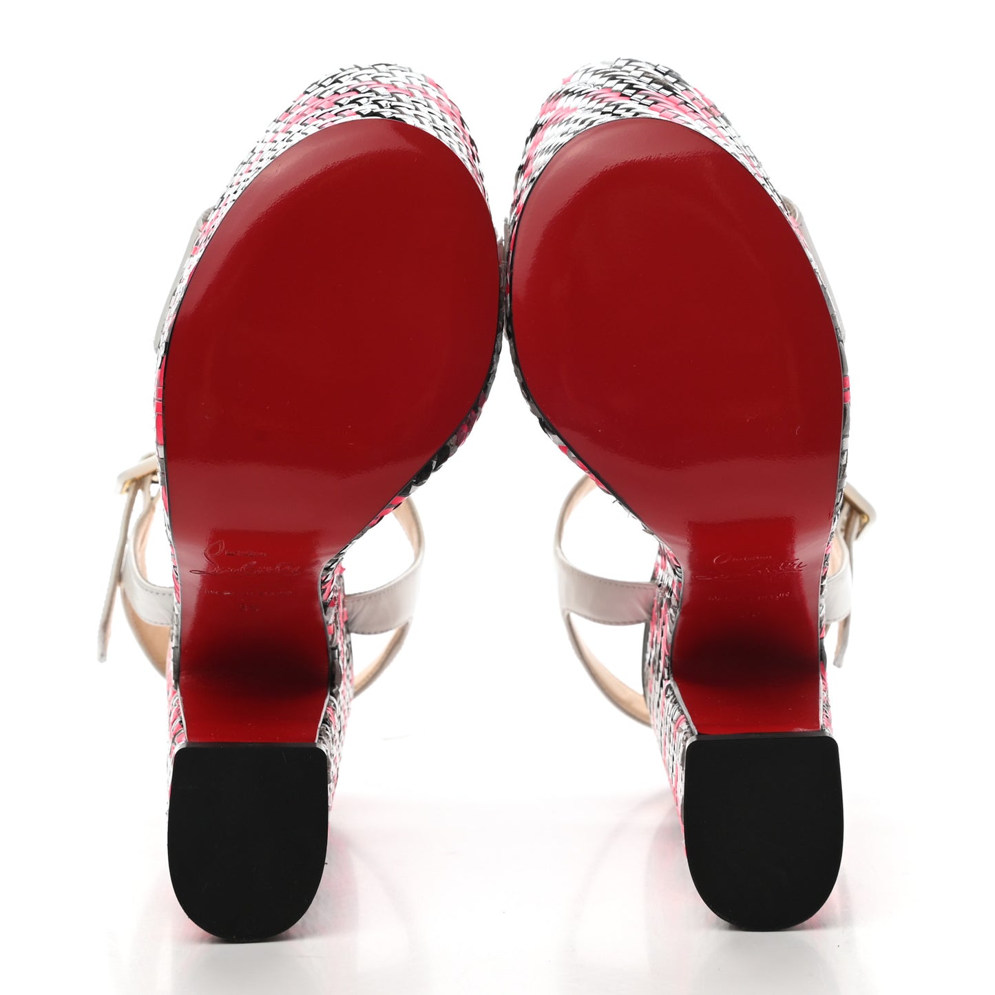 Jazz Patent Tresse Belle Tige 160 Platform Sandal White Fluo Rose