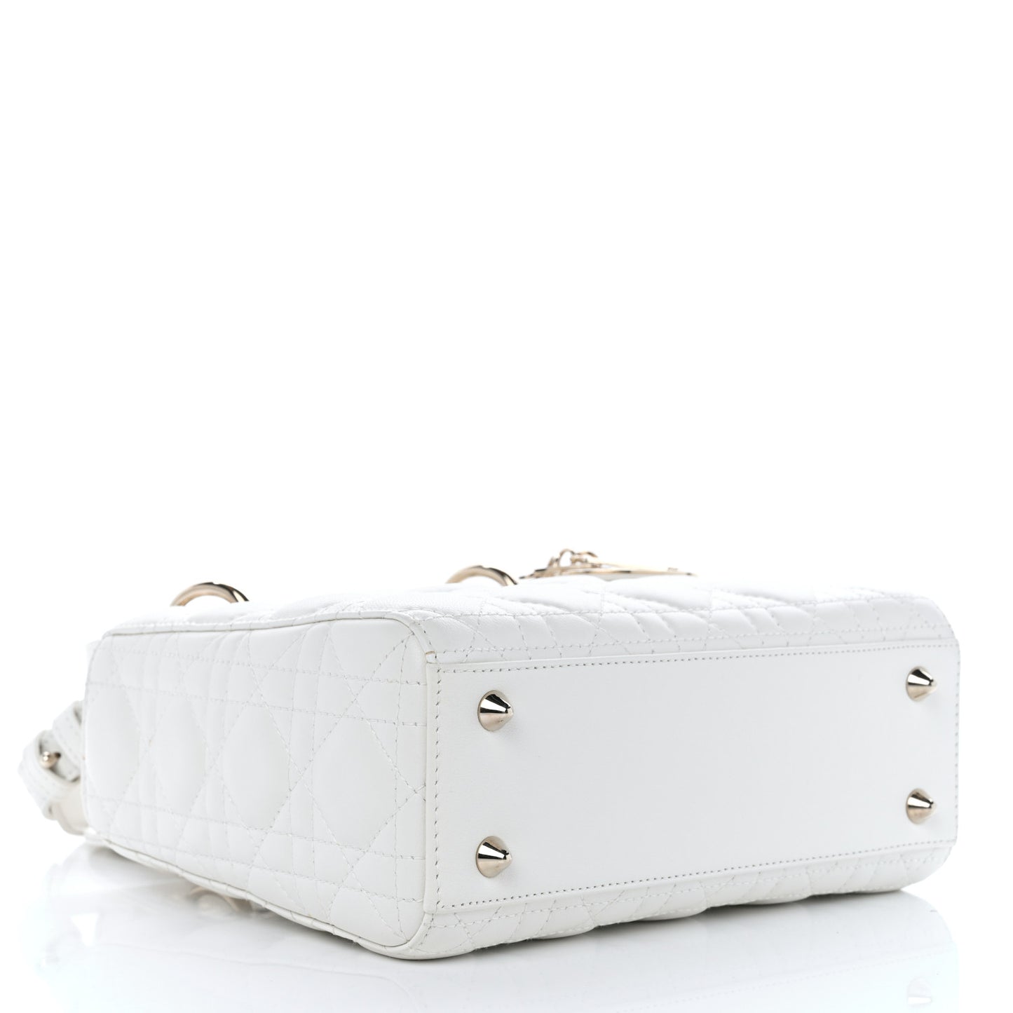 Lambskin Cannage Small My ABCDior Lady Dior White