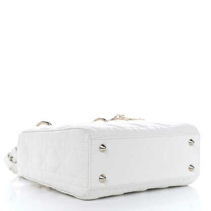 Christian Dior Lambskin Cannage Small My ABCDior Lady Dior White 4 of 11