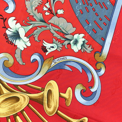 Hermes Silk Orgauphone Et Autres Mecaniques Scarf 90 4 of 5