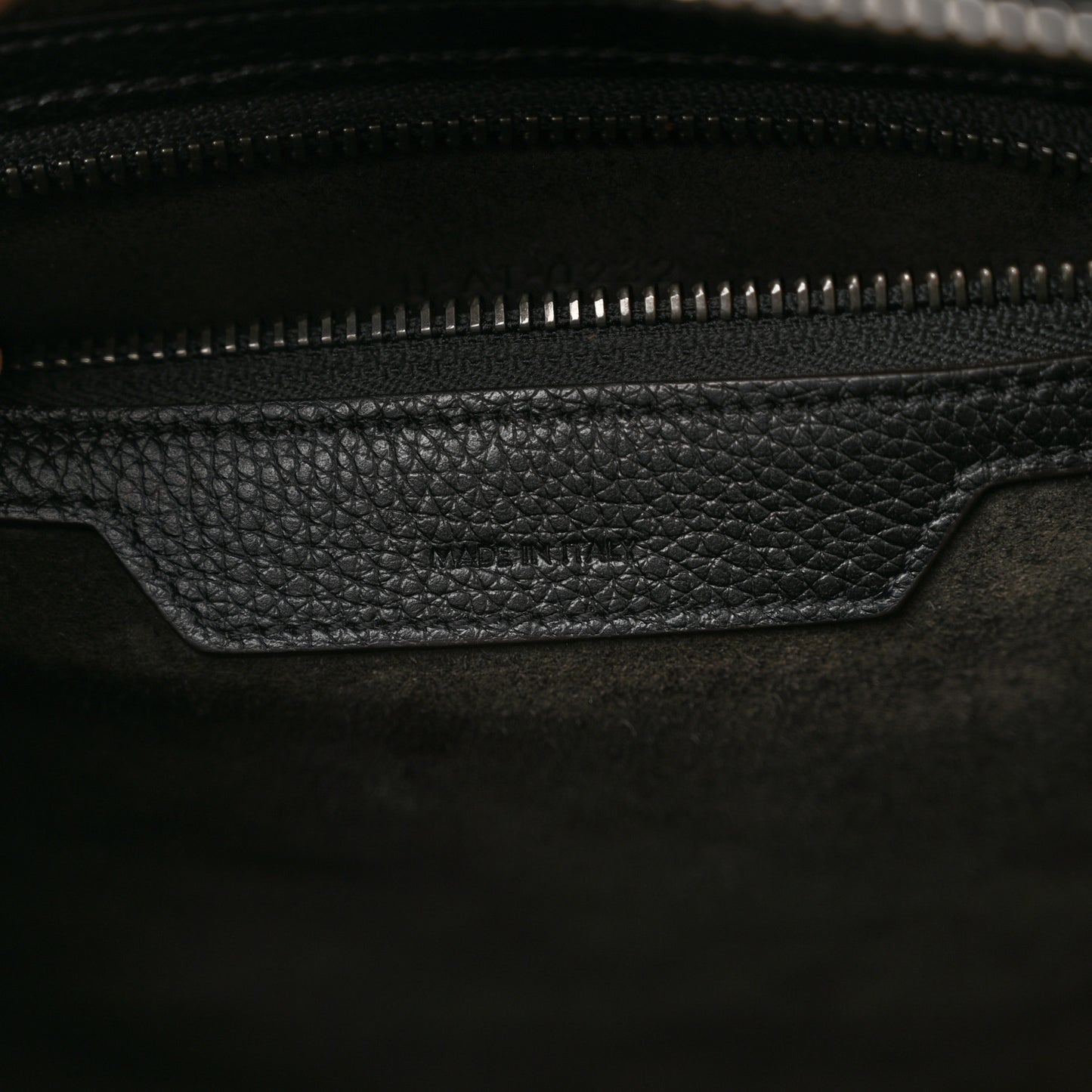 Drummed Calfskin Micro Luggage Black