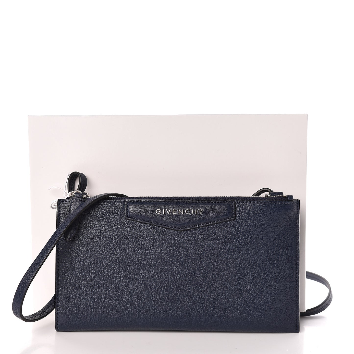 Grained Goatskin Antigona Crossbody Night Blue