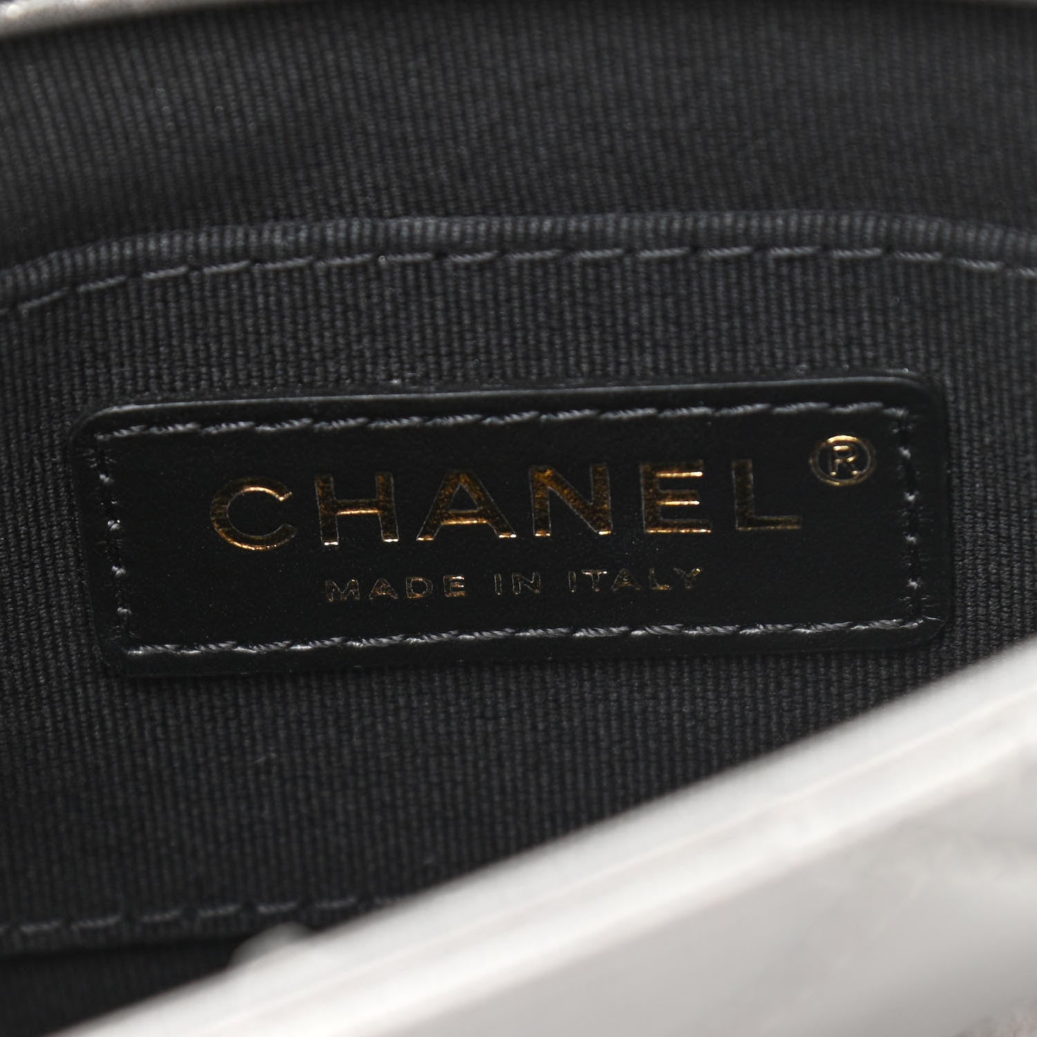 Chanel Metallic Lambskin Quilted Mini Side Note Flap Grey 5 of 10