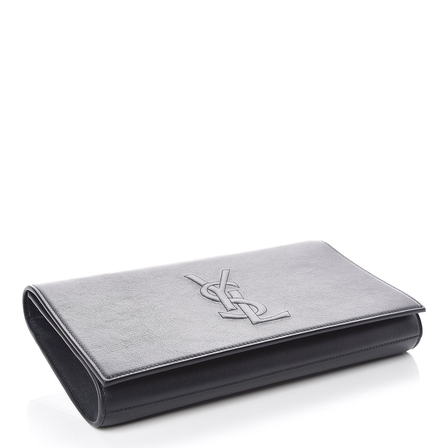 Calfskin Monogram Large Belle De Jour Clutch Navy