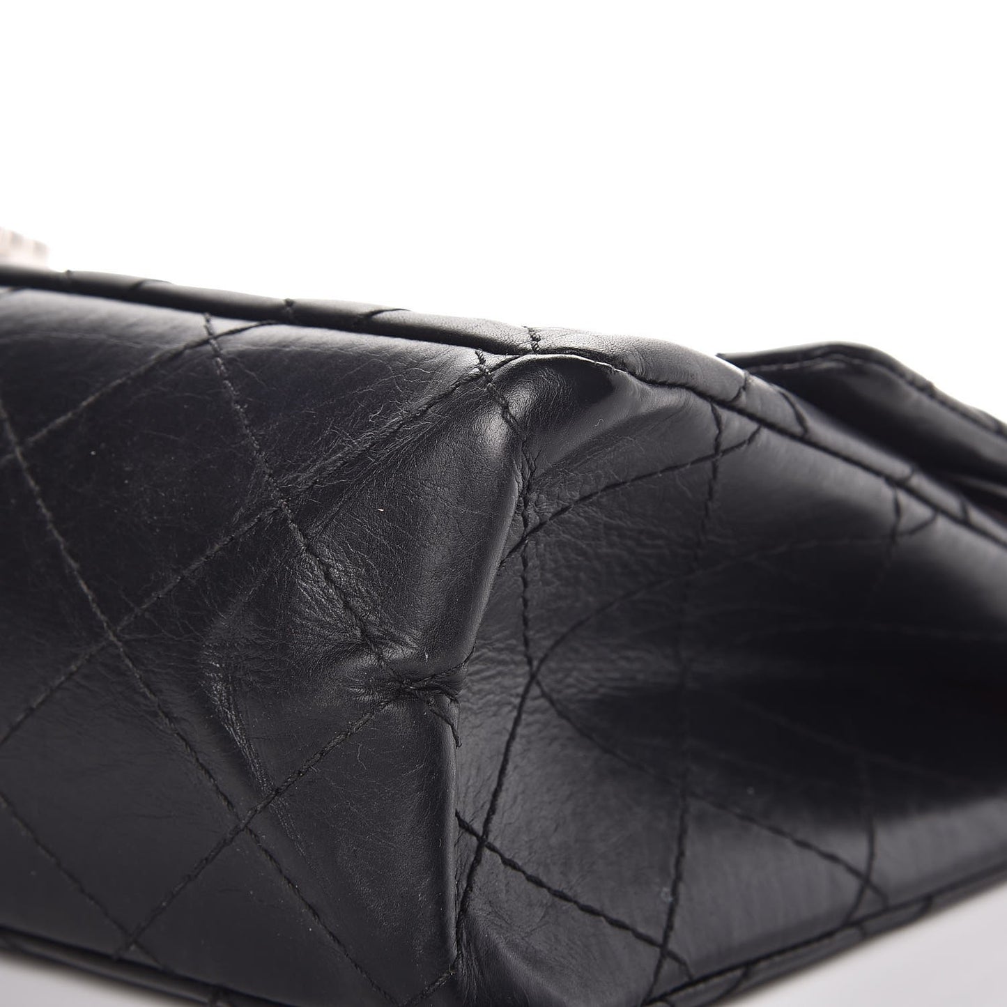 Aged Calfskin Quilted 2.55 Reissue 226 Flap Black