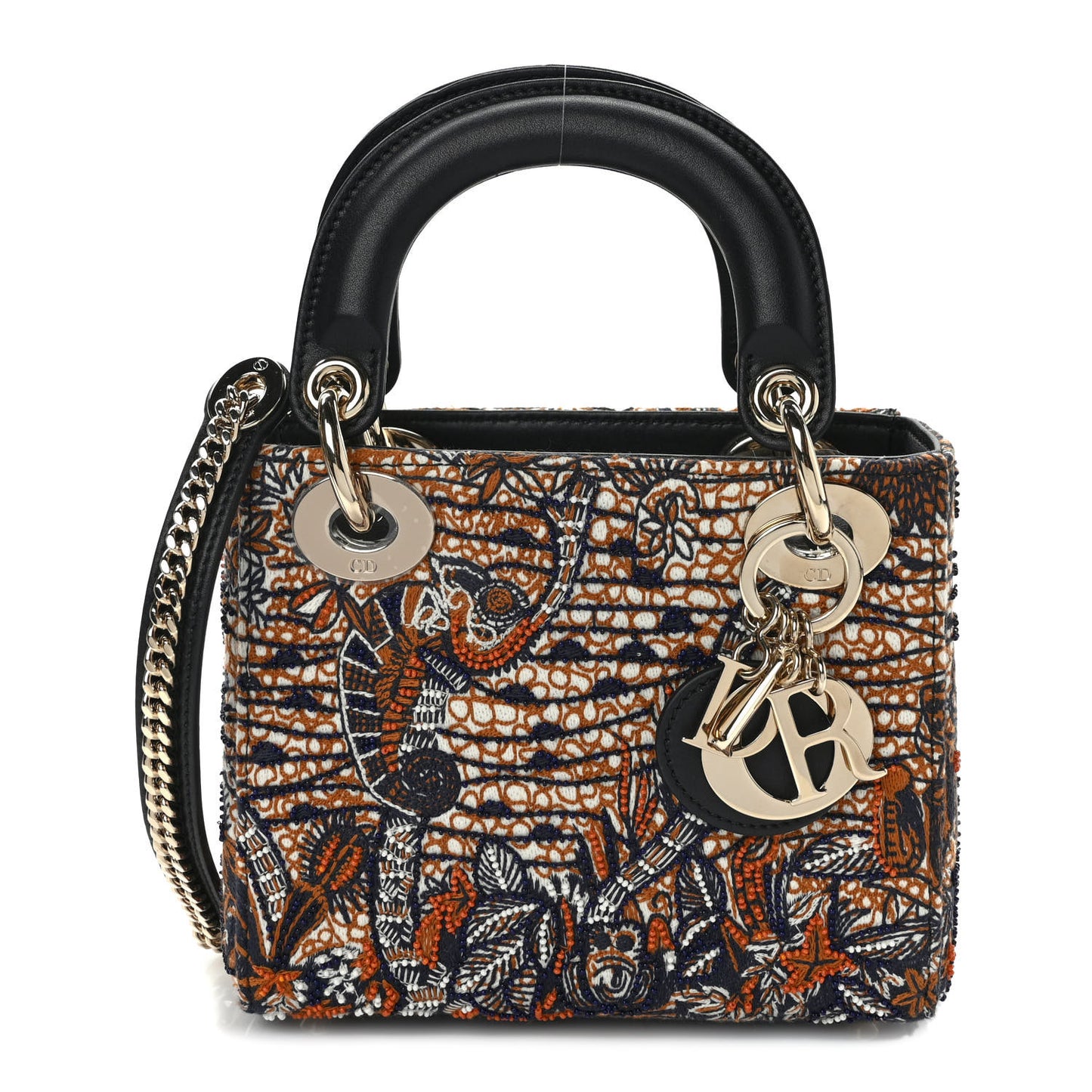 Beaded Embroidered Mini Lady Dior Multicolor