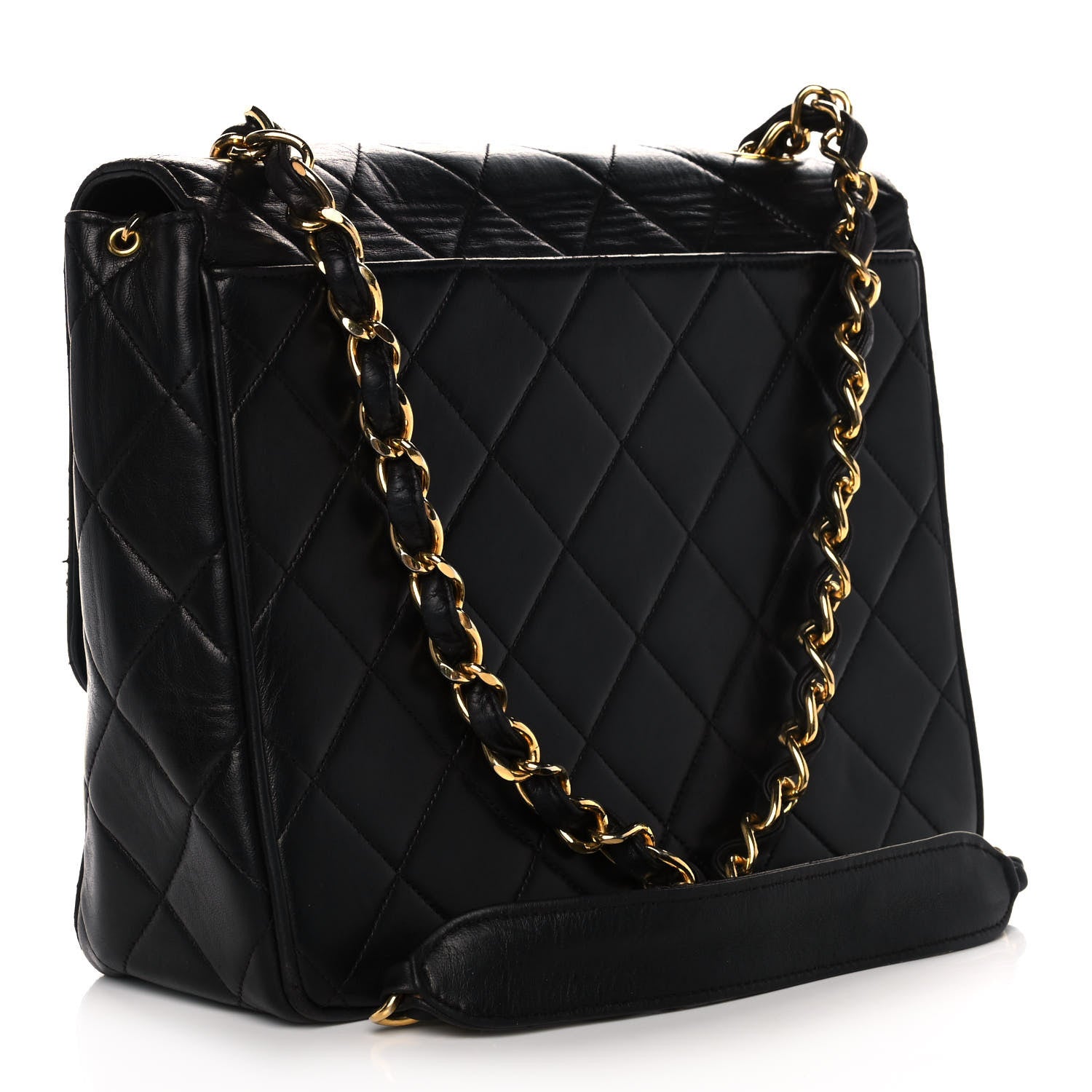 Chanel Lambskin Quilted Single Flap Bag Black 3 of 12