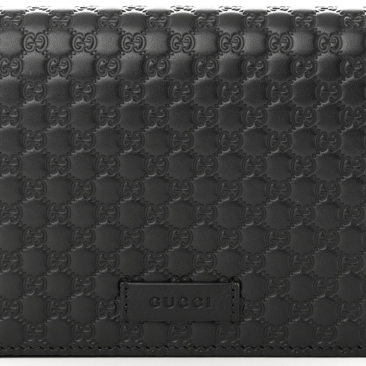 Microguccissima Crossbody Wallet Black