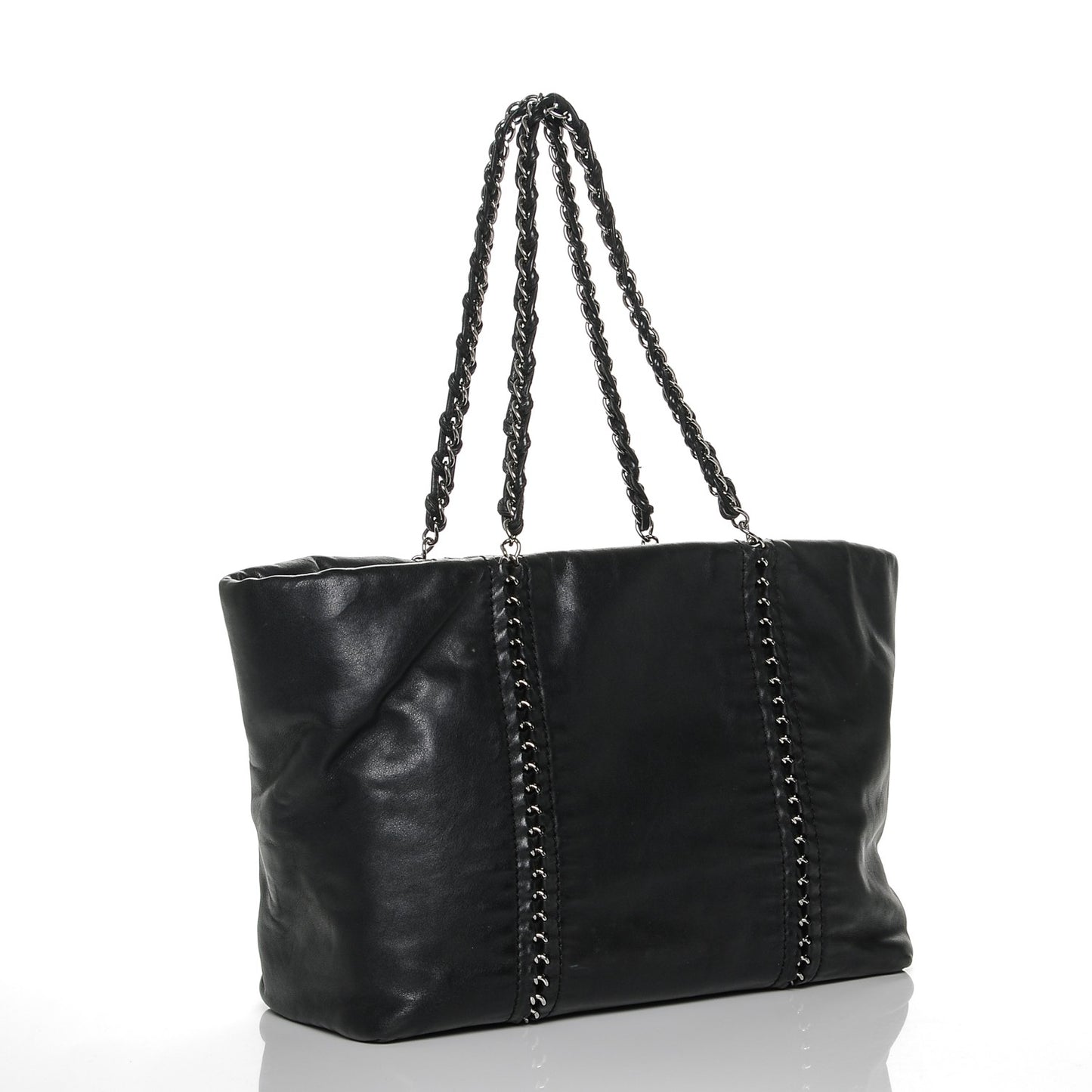 Smooth Calfskin Luxe Ligne Tote Black