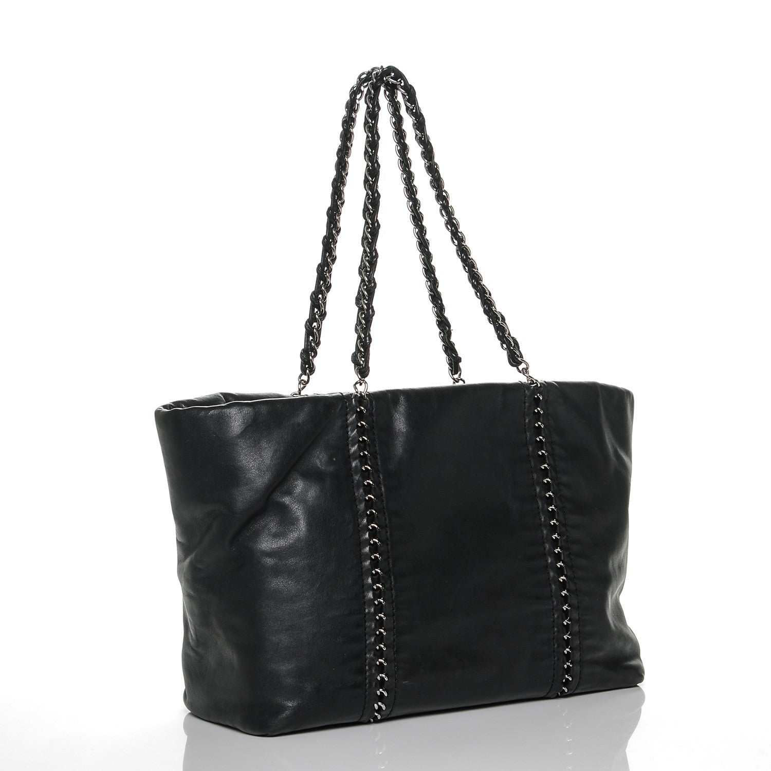 Chanel Smooth Calfskin Luxe Ligne Tote Black 3 of 7