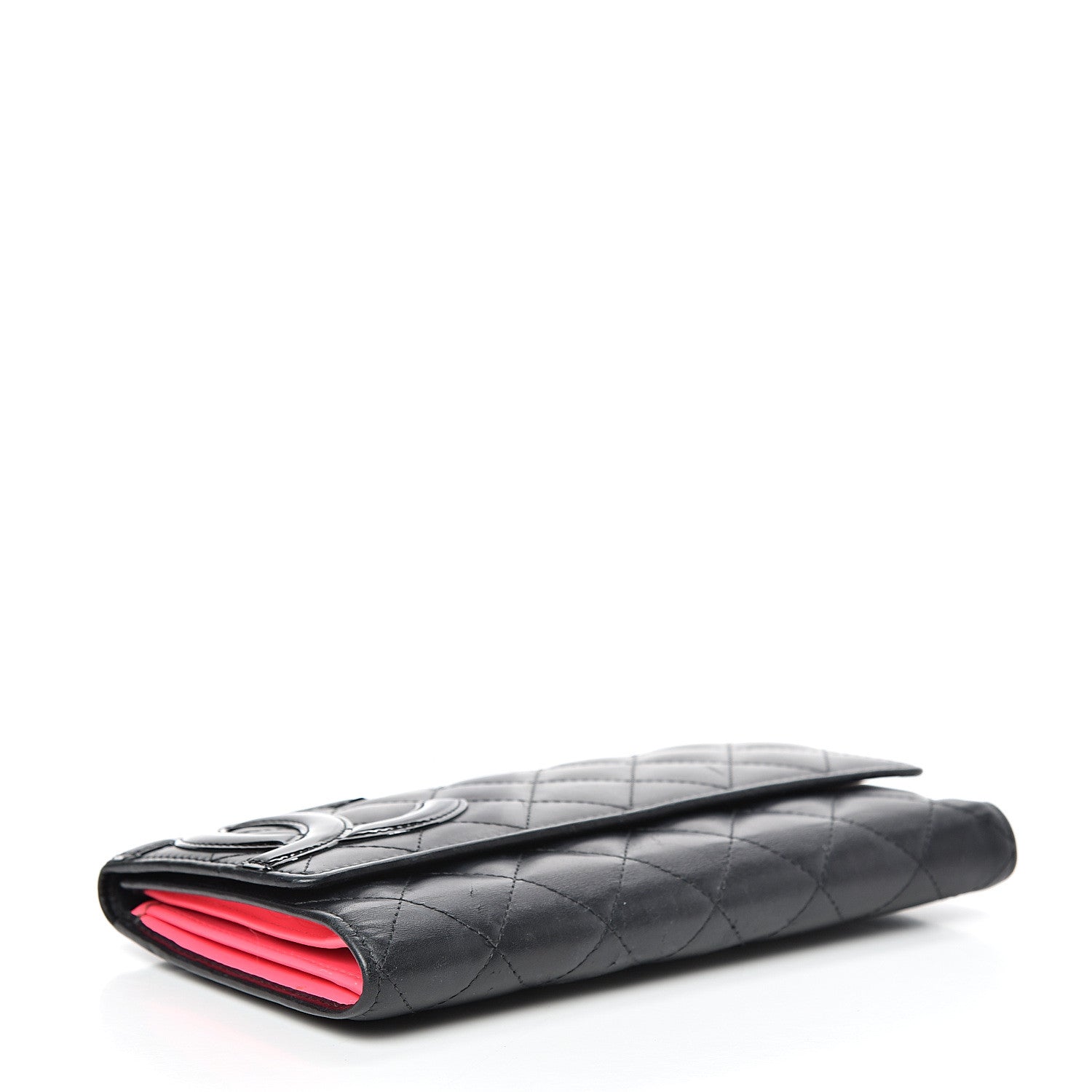 Chanel Calfskin Quilted Cambon Tri-Fold Wallet Black 3 of 16