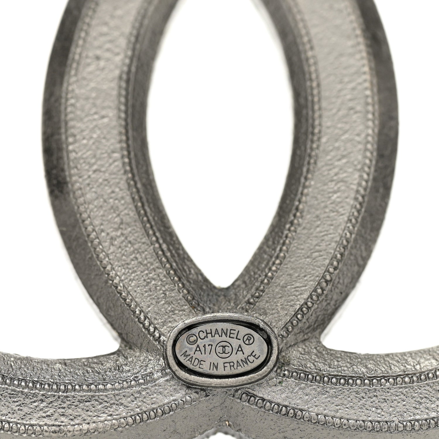 Chanel Ruthenium Pearl CC Brooch Dark Grey 4 of 5