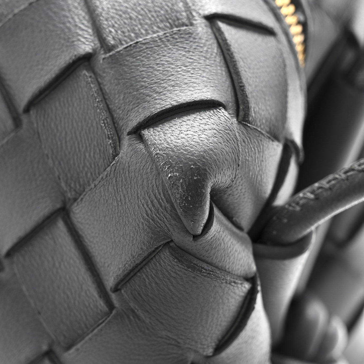 Nappa Intrecciato Small Loop Camera Bag Thunder