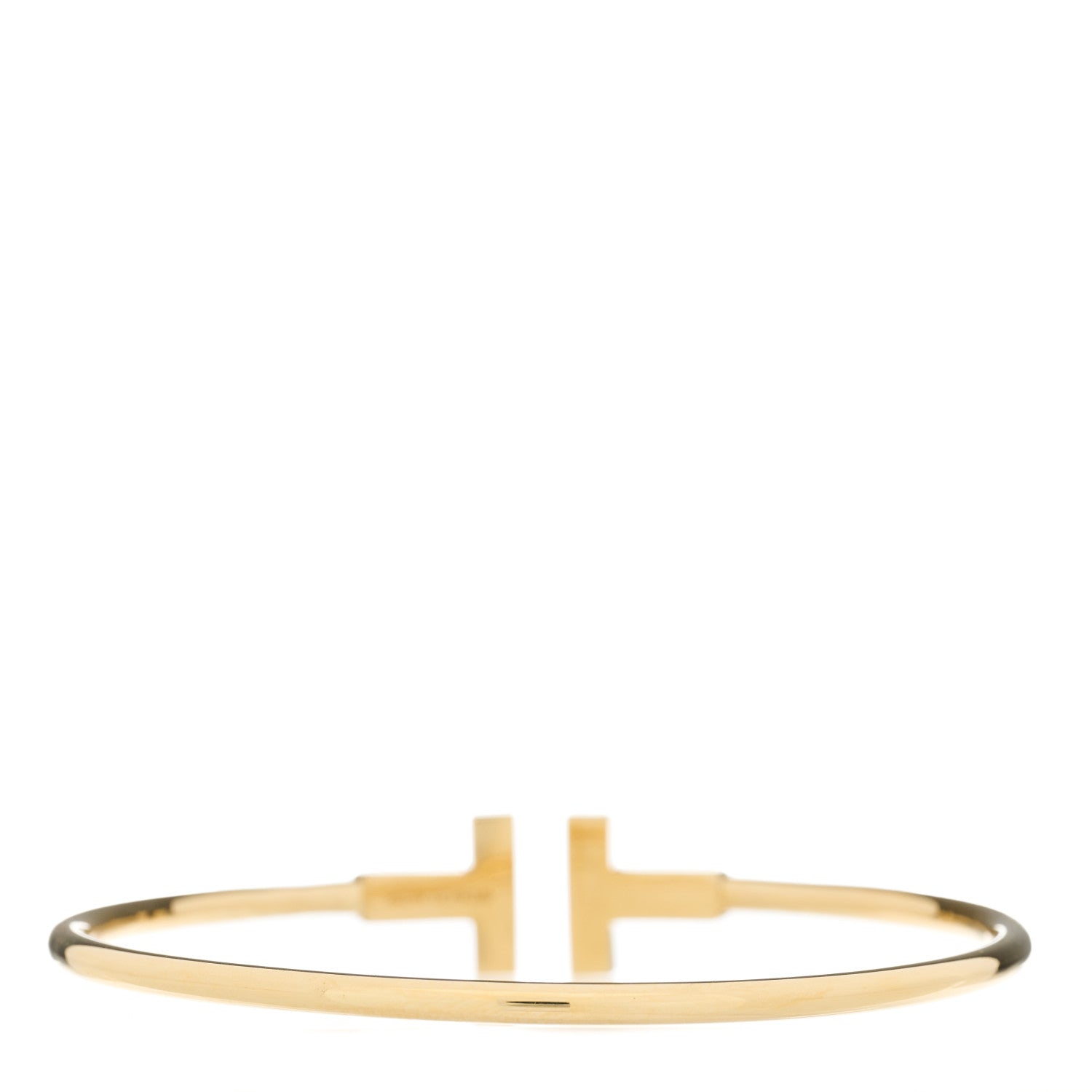 Tiffany 18K Yellow Gold T Wire Bracelet 2 of 3
