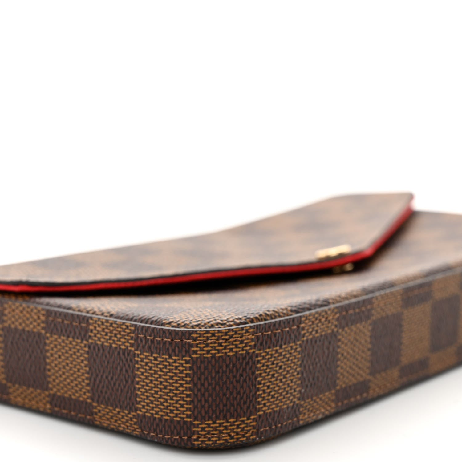 Louis Vuitton Damier Ebene Pochette Felicie Chain Wallet 8 of 9