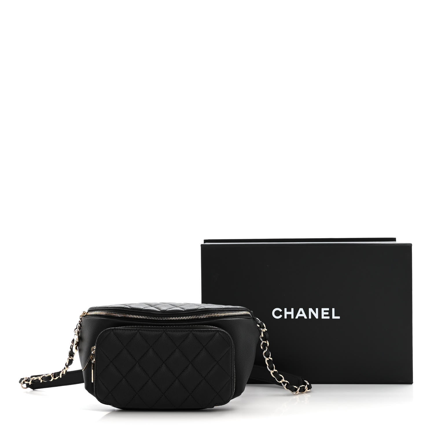 Chanel Caviar Quilted Business Affinity Waist Belt Bag Black 12 of 12