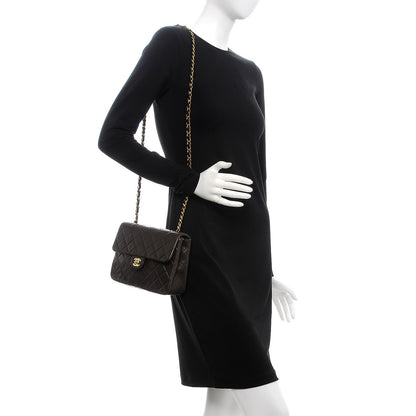 Chanel Lambskin Quilted Small Single Flap Brown 2 of 14