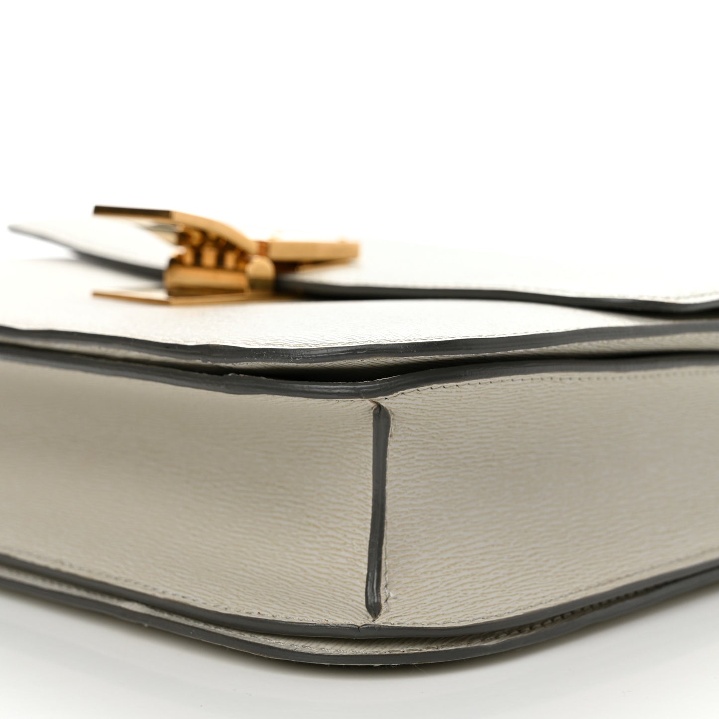 Liege Calfskin Medium Classic Box Flap Bag Pale Grey