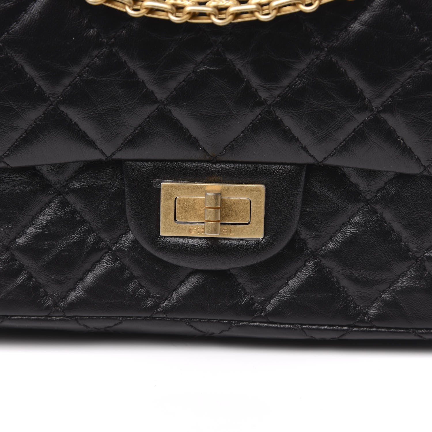 Chanel Aged Calfskin Quilted 2.55 Reissue Mini Flap Black 10 of 11