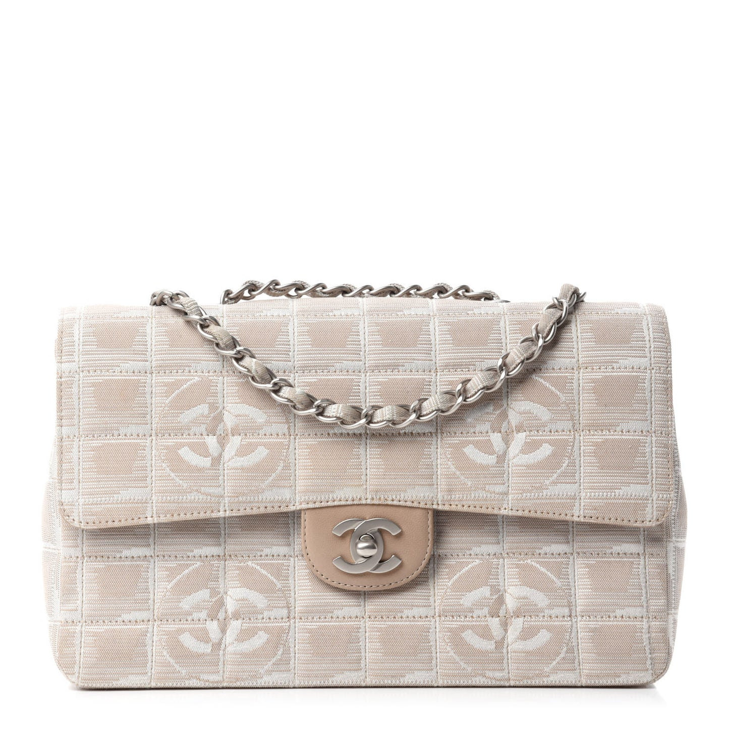 Nylon Medium Travel Flap Light Beige