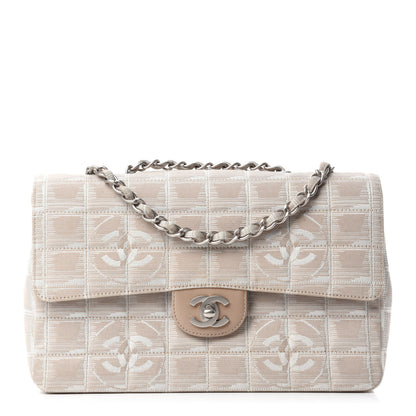 Chanel Nylon Medium Travel Flap Light Beige 1 of 13