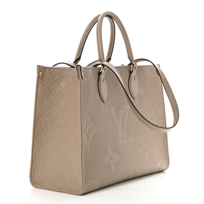 Louis Vuitton Empreinte Monogram Giant Onthego MM Tourterelle 3 of 9