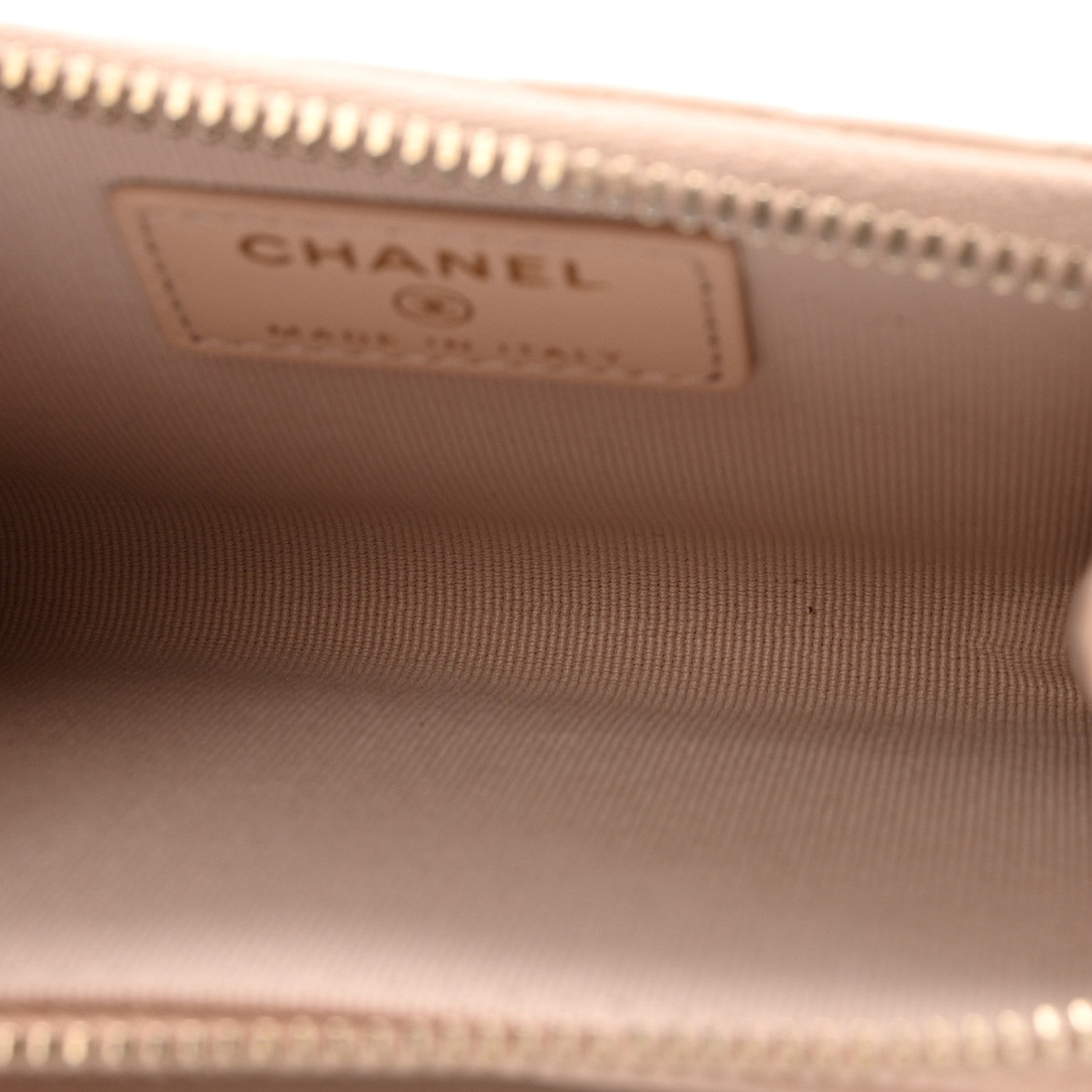 Chanel Caviar Quilted CC Zip Around Card Holder Beige 5 of 8