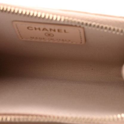 Chanel Caviar Quilted CC Zip Around Card Holder Beige 5 of 8