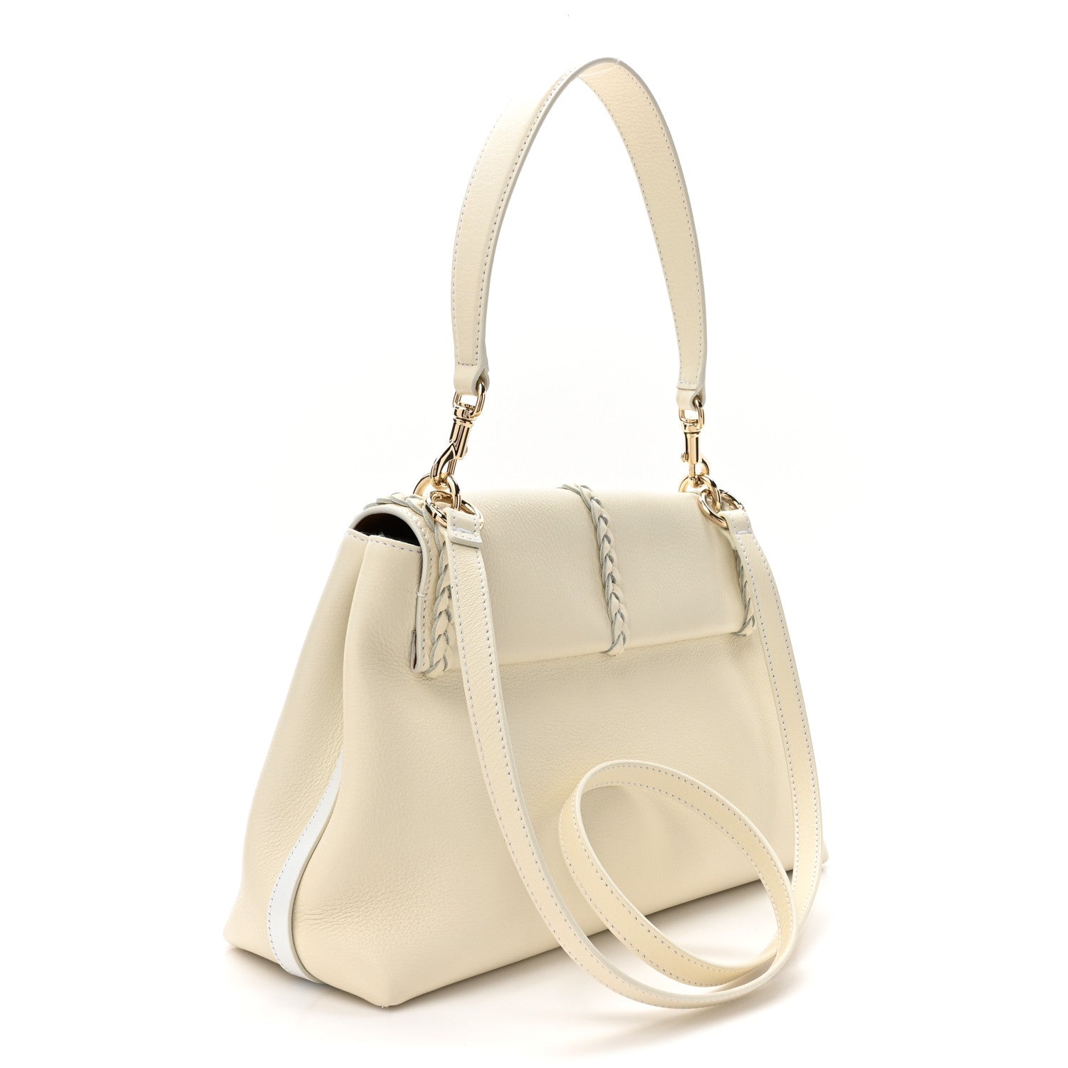 Chloe Grained Calfskin Medium Penelope Shoulder Bag White 3 of 11