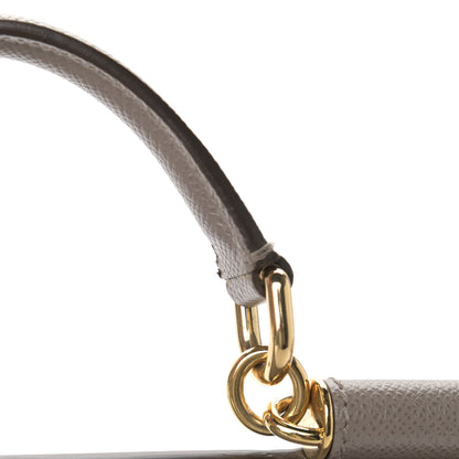 Dolce & Gabbana Dauphine Calfskin Medium Miss Sicily Satchel Grey 13 of 13