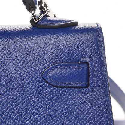 Hermes Epsom Mini Kelly Sellier 20 Bleu Electrique 26 of 35