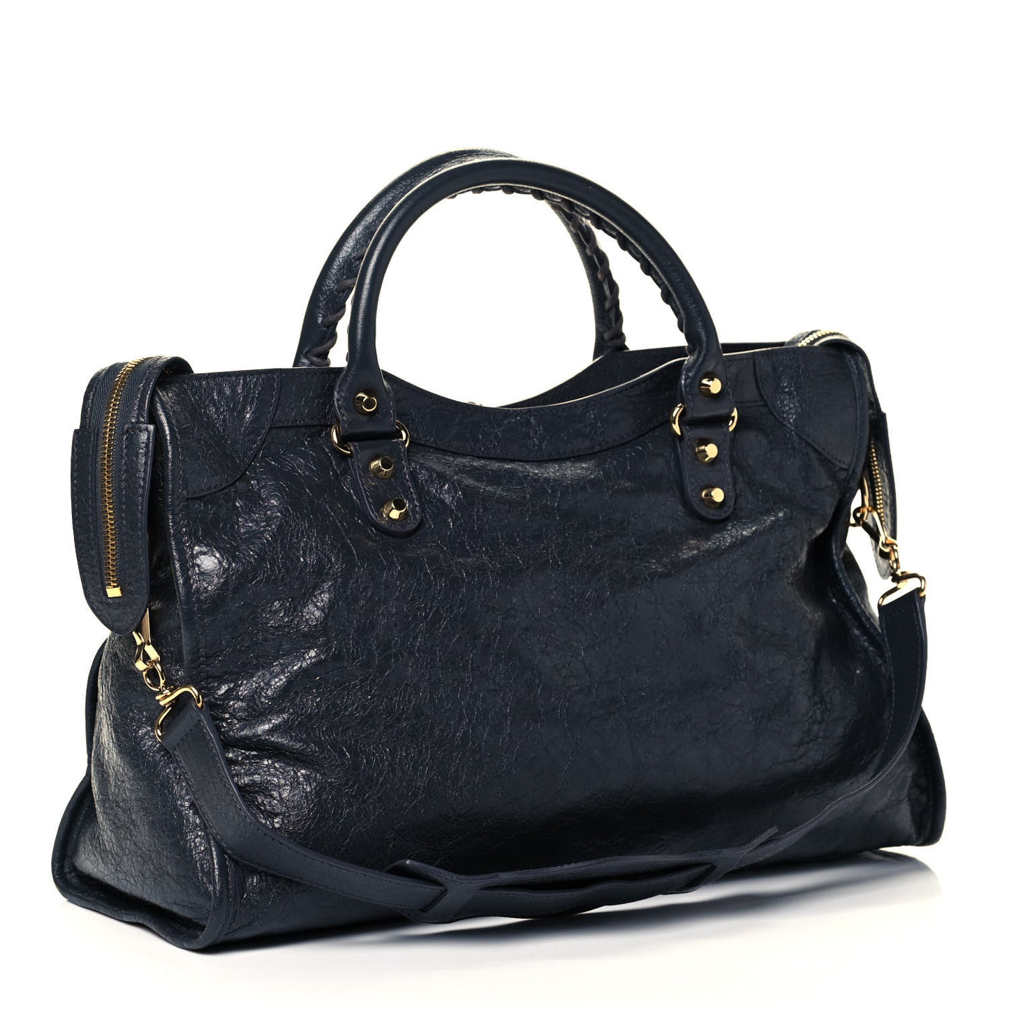 Agneau Classic Gold Hardware City Gris Fossile Anthracite