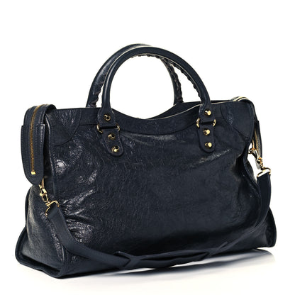 Balenciaga Agneau Classic Gold Hardware City Gris Fossile Anthracite 2 of 9