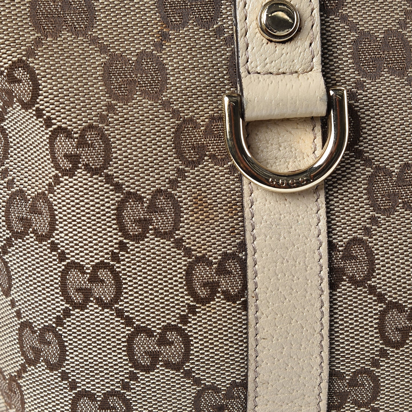 Monogram Medium Abbey Shoulder Bag Off White