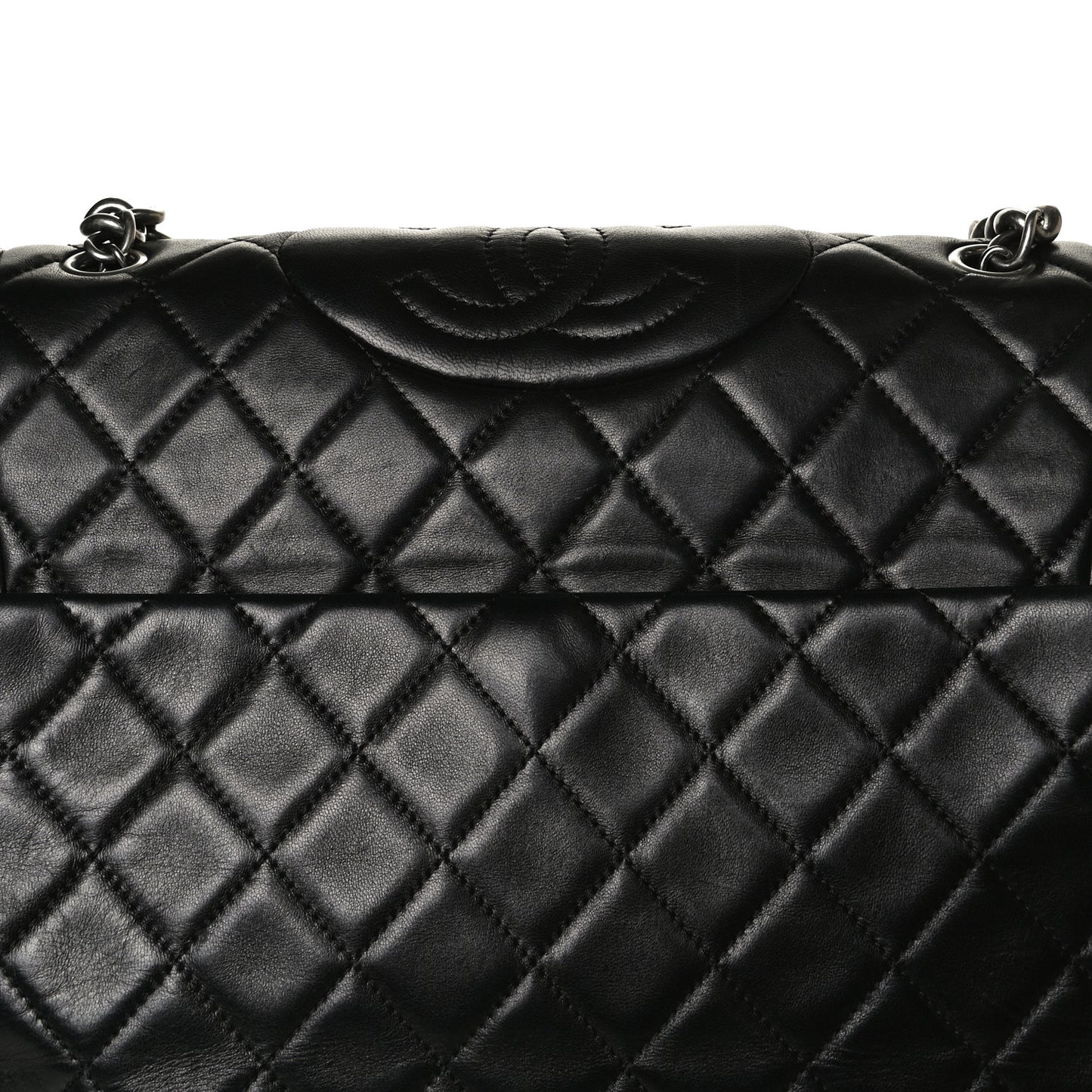 Lambskin Quilted Large Antik Boy Flap Black