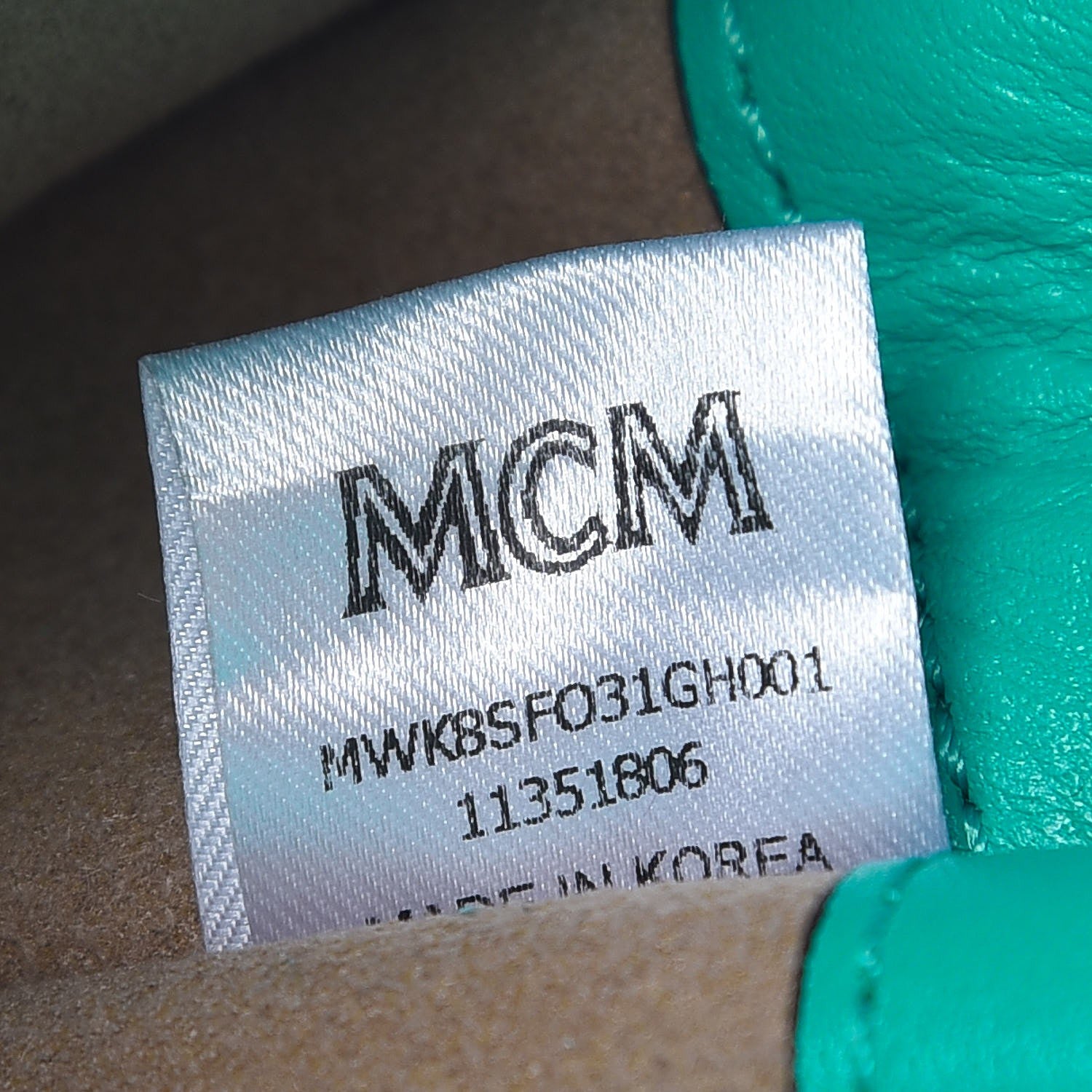 MCM Grained Calfskin Medium Milla Convertible Backpack Oasis Green 7 of 11